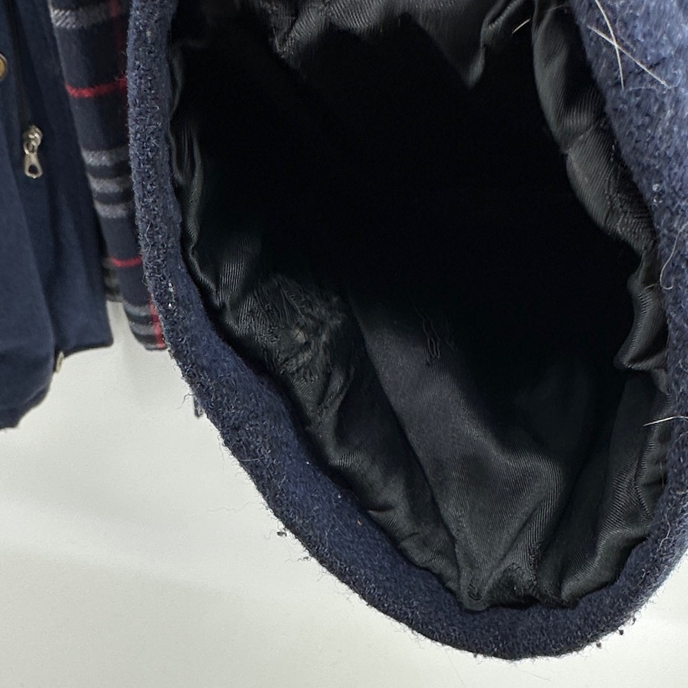 Vintage Burberry’s Dark Blue Wool Overcoat Men’s sz Large - Picture 14 of 14